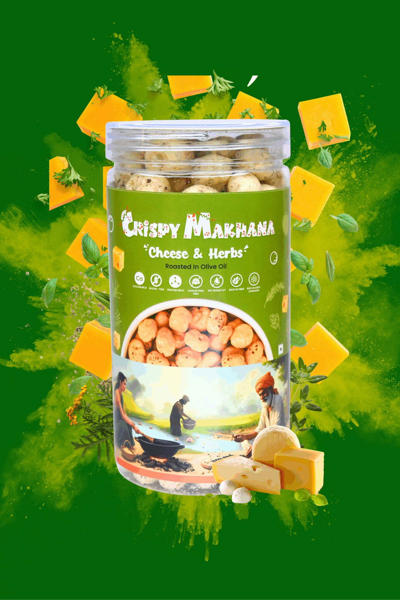 Cheese & Herbs Crispy Makhana