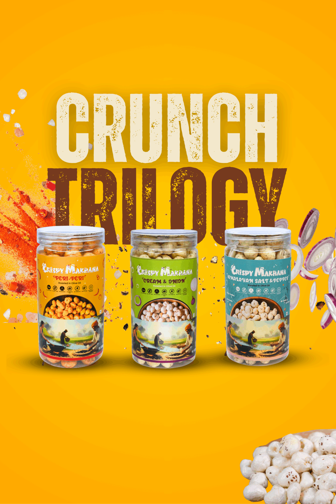 3 flavour combo crispy makhana