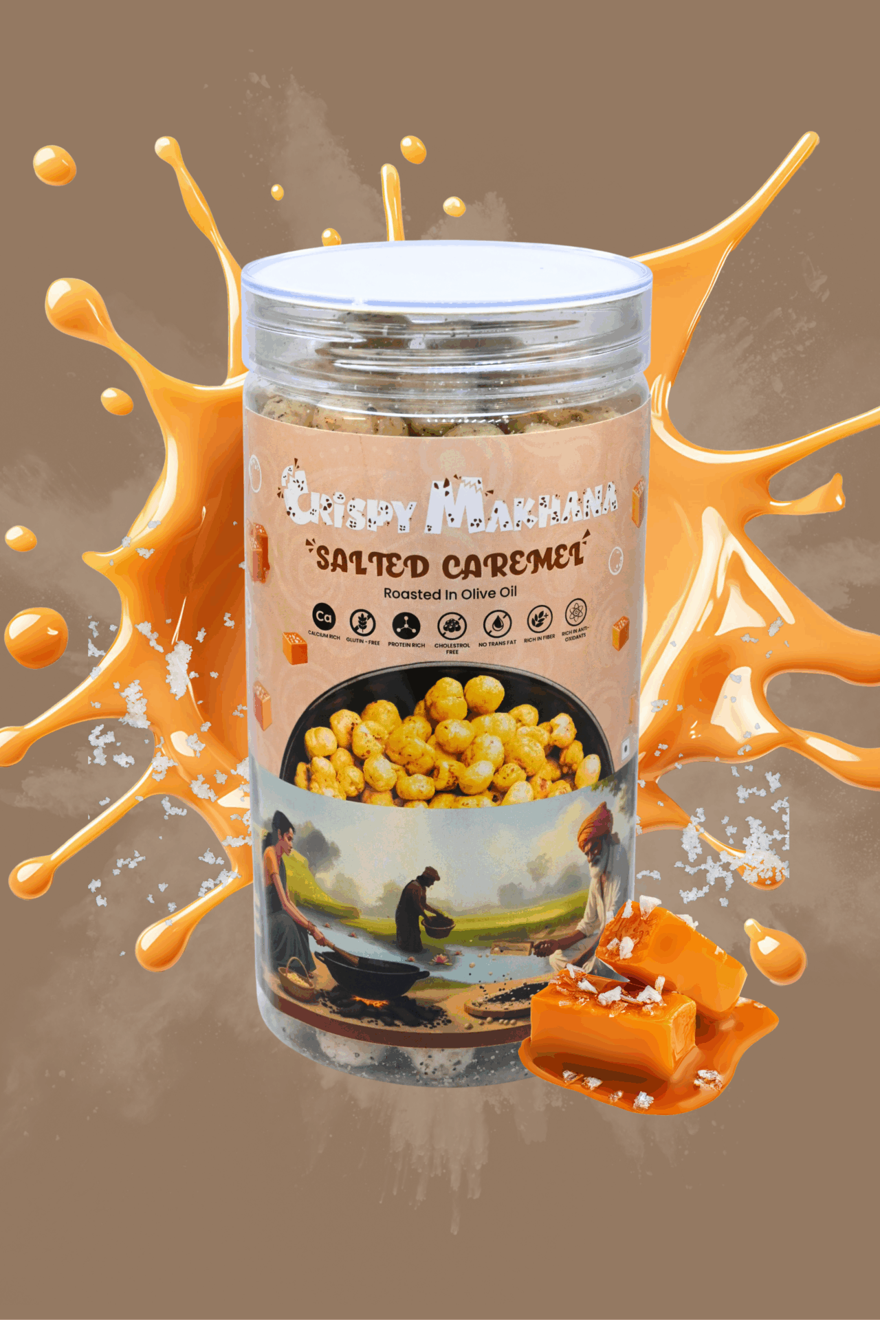 Salted Caramel Crispy Makhana